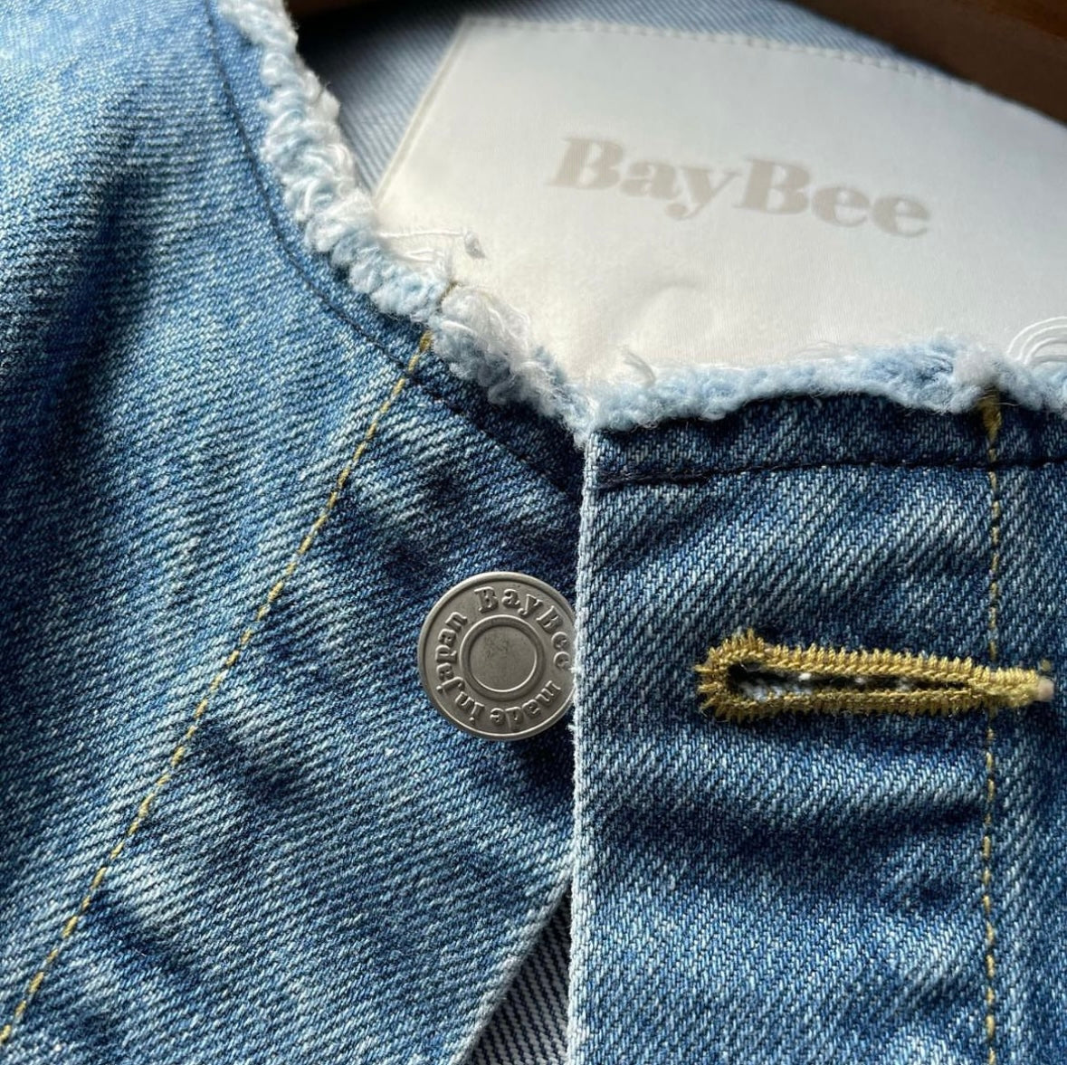 no collar denim JK