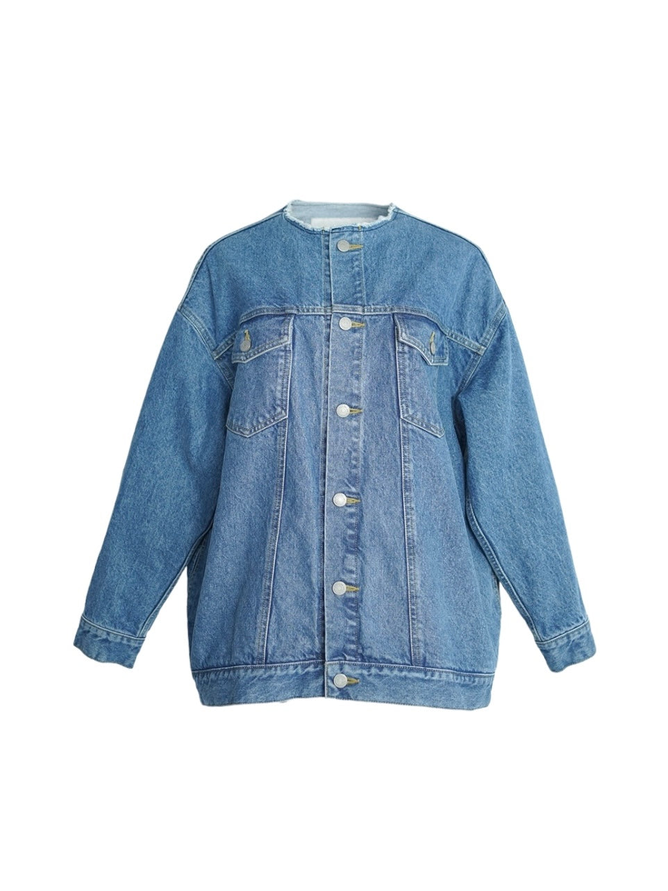no collar denim JK